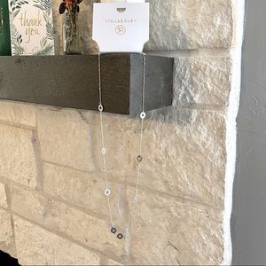 Stella & Ruby silver drop necklace (New)